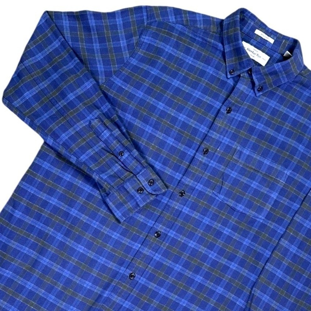 Hawker Rye‎ Mens Plaid Button Down Shirt Stretch Regular Fit Long Sleeve